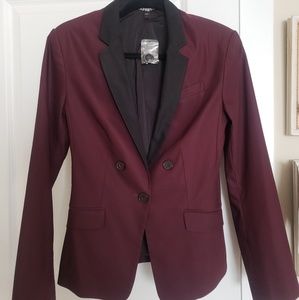 Express Maroon and Black Blazer
